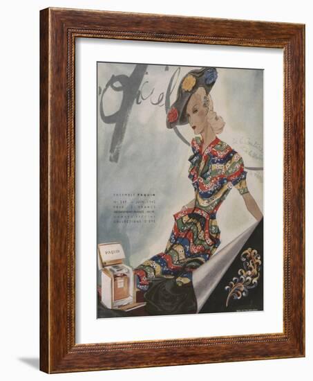 L'Officiel, June 1942 - Paquin, Bijoux de Mauboussin-Lbenigni-Framed Art Print