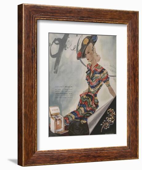 L'Officiel, June 1942 - Paquin, Bijoux de Mauboussin-Lbenigni-Framed Premium Giclee Print