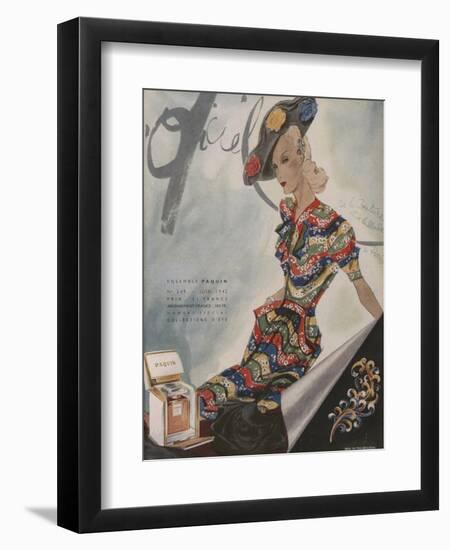 L'Officiel, June 1942 - Paquin, Bijoux de Mauboussin-Lbenigni-Framed Premium Giclee Print