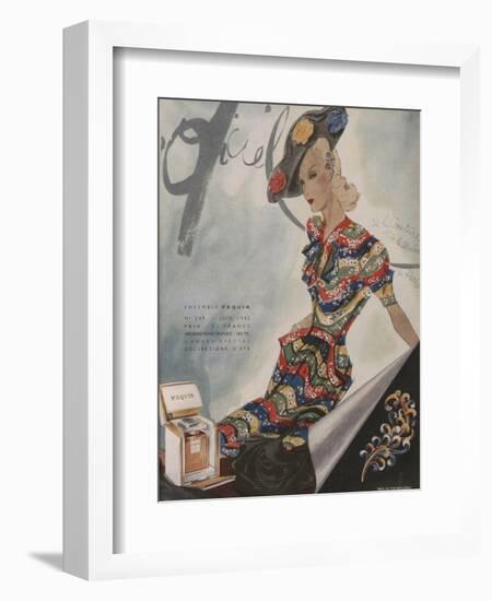 L'Officiel, June 1942 - Paquin, Bijoux de Mauboussin-Lbenigni-Framed Premium Giclee Print