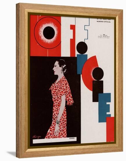 L'Officiel, March 1934 - Chanel-Lbengini & A.P. Covillot-Framed Stretched Canvas