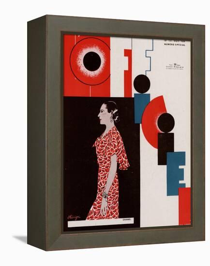 L'Officiel, March 1934 - Chanel-Lbengini & A.P. Covillot-Framed Stretched Canvas