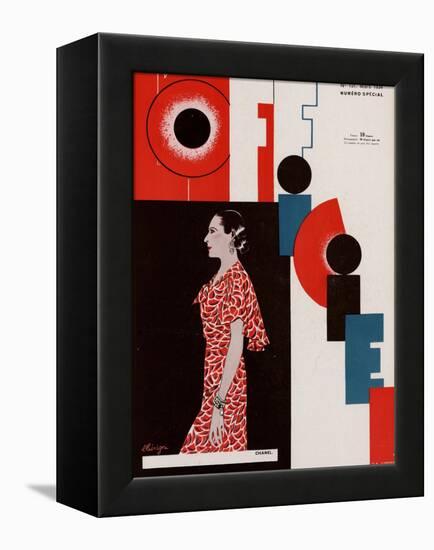 L'Officiel, March 1934 - Chanel-Lbengini & A.P. Covillot-Framed Stretched Canvas