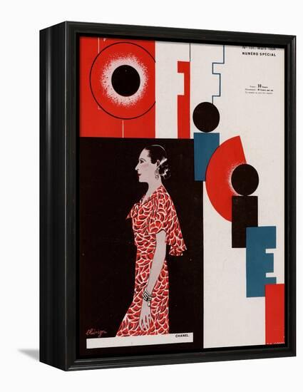 L'Officiel, March 1934 - Chanel-Lbengini & A.P. Covillot-Framed Stretched Canvas