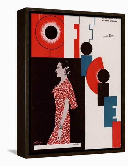 L'Officiel, March 1934 - Chanel-Lbengini & A.P. Covillot-Framed Stretched Canvas