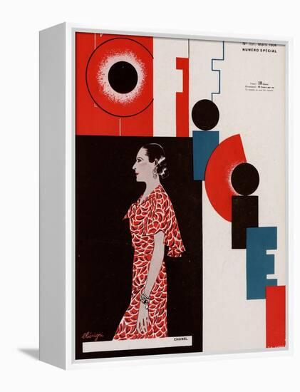 L'Officiel, March 1934 - Chanel-Lbengini & A.P. Covillot-Framed Stretched Canvas