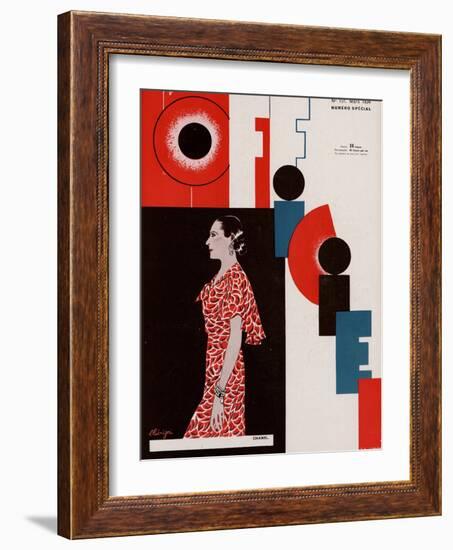 L'Officiel, March 1934 - Chanel-Lbengini & A.P. Covillot-Framed Art Print