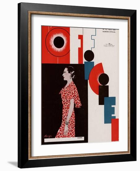 L'Officiel, March 1934 - Chanel-Lbengini & A.P. Covillot-Framed Art Print