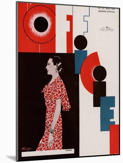 L'Officiel, March 1934 - Chanel-Lbengini & A.P. Covillot-Mounted Art Print