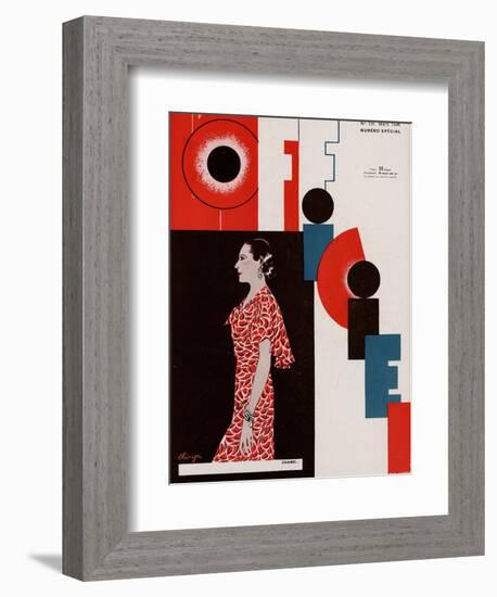 L'Officiel, March 1934 - Chanel-Lbengini & A.P. Covillot-Framed Premium Giclee Print