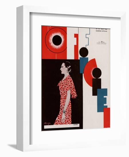 L'Officiel, March 1934 - Chanel-Lbengini & A.P. Covillot-Framed Premium Giclee Print