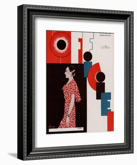 L'Officiel, March 1934 - Chanel-Lbengini & A.P. Covillot-Framed Premium Giclee Print