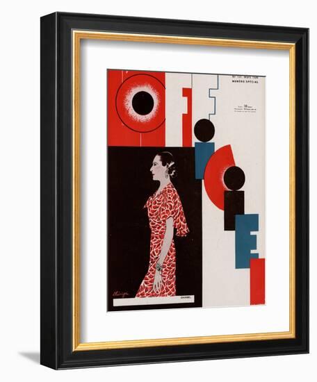 L'Officiel, March 1934 - Chanel-Lbengini & A.P. Covillot-Framed Premium Giclee Print