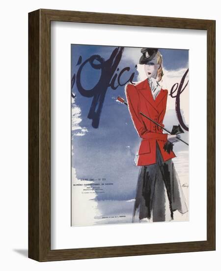 L'Officiel, March 1940 - L. Mendel-Lbenigni-Framed Premium Giclee Print