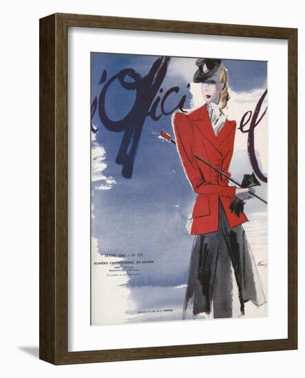 L'Officiel, March 1940 - L. Mendel-Lbenigni-Framed Art Print