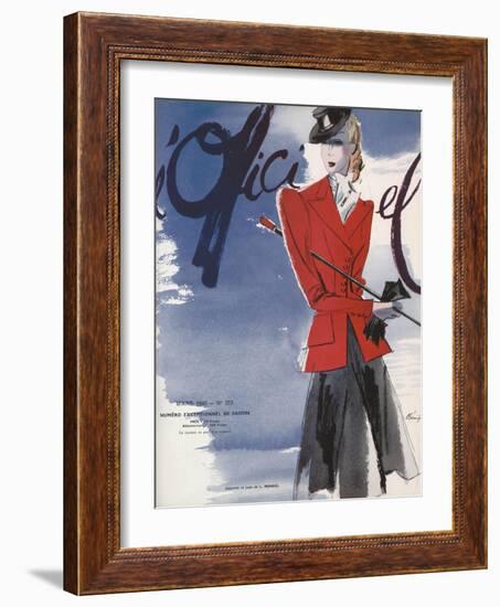 L'Officiel, March 1940 - L. Mendel-Lbenigni-Framed Art Print