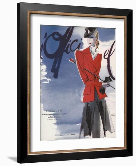 L'Officiel, March 1940 - L. Mendel-Lbenigni-Framed Art Print