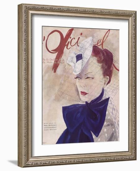L'Officiel, March 1941 - Rose Valois-Lbenigni-Framed Art Print