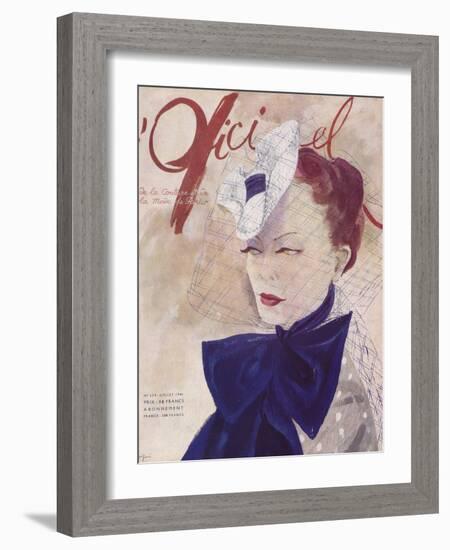 L'Officiel, March 1941 - Rose Valois-Lbenigni-Framed Art Print