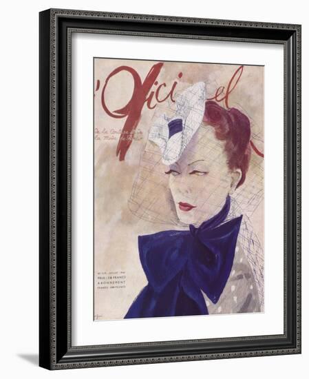 L'Officiel, March 1941 - Rose Valois-Lbenigni-Framed Art Print