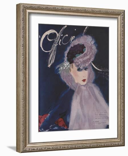 L'Officiel, March 1942 - Le Monnier-Lbenigni-Framed Art Print