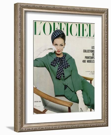 L'Officiel, March 1962 - Christian Dior-Philippe Pottier-Framed Art Print