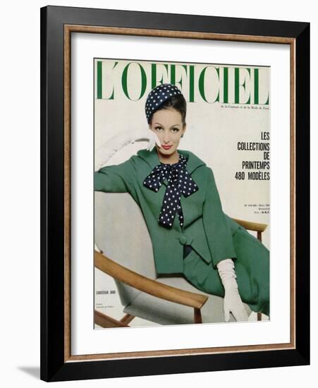 L'Officiel, March 1962 - Christian Dior-Philippe Pottier-Framed Art Print