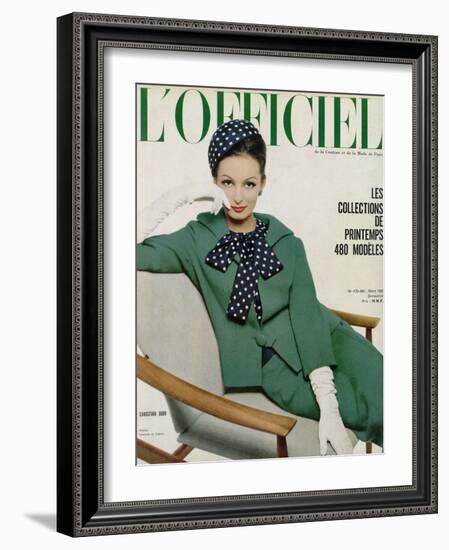 L'Officiel, March 1962 - Christian Dior-Philippe Pottier-Framed Art Print