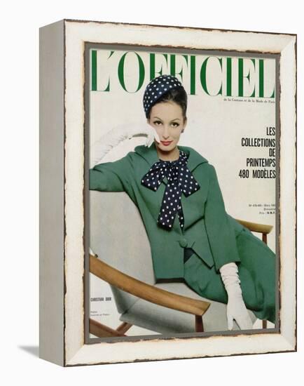 L'Officiel, March 1962 - Christian Dior-Philippe Pottier-Framed Stretched Canvas