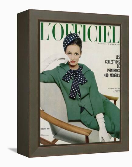 L'Officiel, March 1962 - Christian Dior-Philippe Pottier-Framed Stretched Canvas