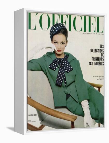 L'Officiel, March 1962 - Christian Dior-Philippe Pottier-Framed Stretched Canvas