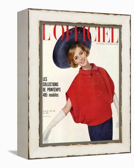 L'Officiel, March 1963 - Ensemble de Christian Dior-Philippe Pottier-Framed Stretched Canvas