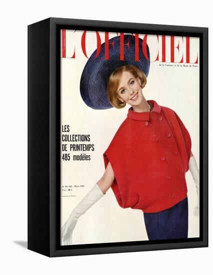 L'Officiel, March 1963 - Ensemble de Christian Dior-Philippe Pottier-Framed Stretched Canvas