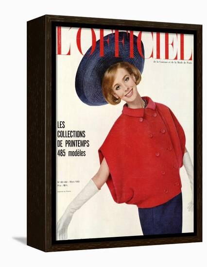 L'Officiel, March 1963 - Ensemble de Christian Dior-Philippe Pottier-Framed Stretched Canvas