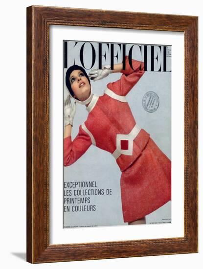 L'Officiel, March 1969 - Pierre Cardin, Tailleur en Tweed de Leleu-Patrick Bertrand-Framed Art Print