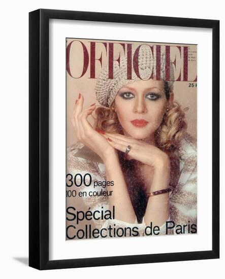 L'Officiel, March 1975 - Ensemble de Christian Dior-Roland Bianchini-Framed Art Print