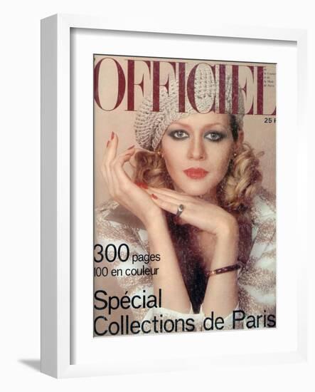 L'Officiel, March 1975 - Ensemble de Christian Dior-Roland Bianchini-Framed Art Print