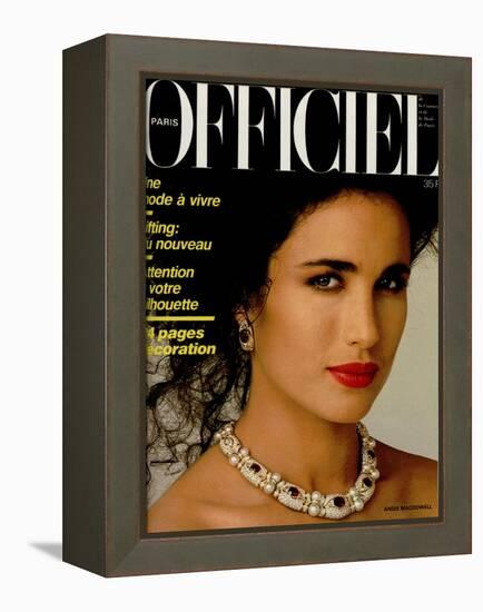 L'Officiel, March 1986 - Carole Bouquet-Steven Silverstein-Framed Stretched Canvas