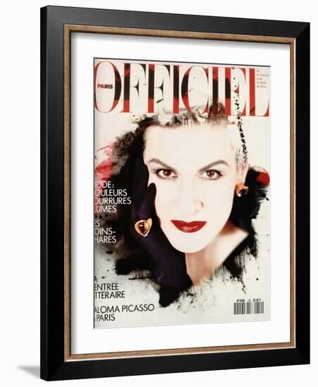 L'Officiel, March 1990 - Nathalie Bachmann-David Wooley-Framed Art Print