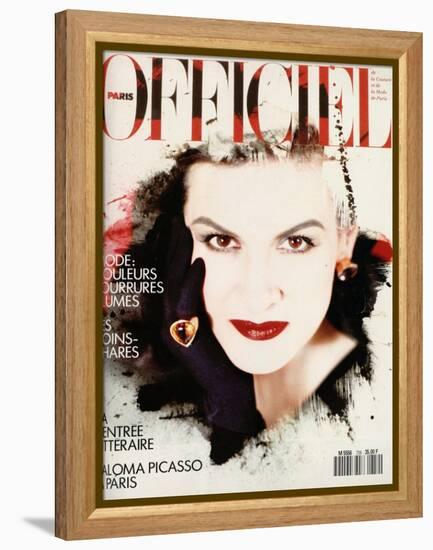 L'Officiel, March 1990 - Nathalie Bachmann-David Wooley-Framed Stretched Canvas