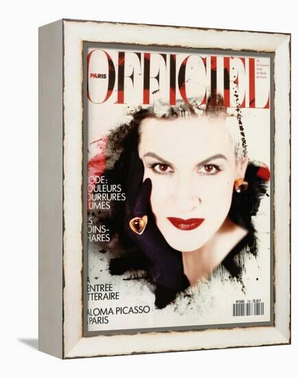 L'Officiel, March 1990 - Nathalie Bachmann-David Wooley-Framed Stretched Canvas