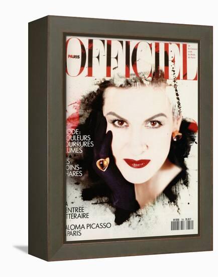 L'Officiel, March 1990 - Nathalie Bachmann-David Wooley-Framed Stretched Canvas