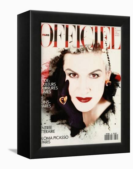 L'Officiel, March 1990 - Nathalie Bachmann-David Wooley-Framed Stretched Canvas