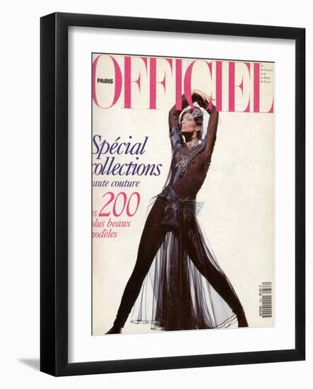 L'Officiel, March 1991 - Monica Bellucci-Peter Hônnemann-Framed Art Print