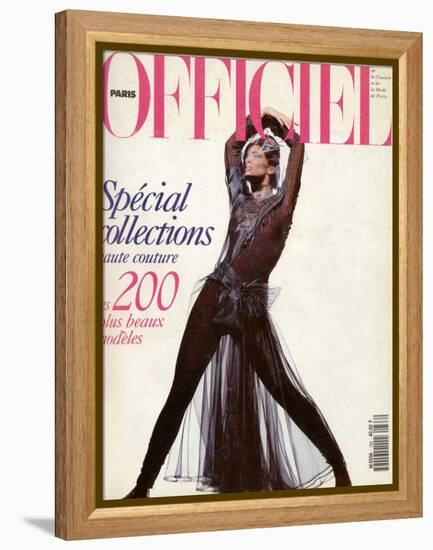 L'Officiel, March 1991 - Monica Bellucci-Peter Hônnemann-Framed Stretched Canvas