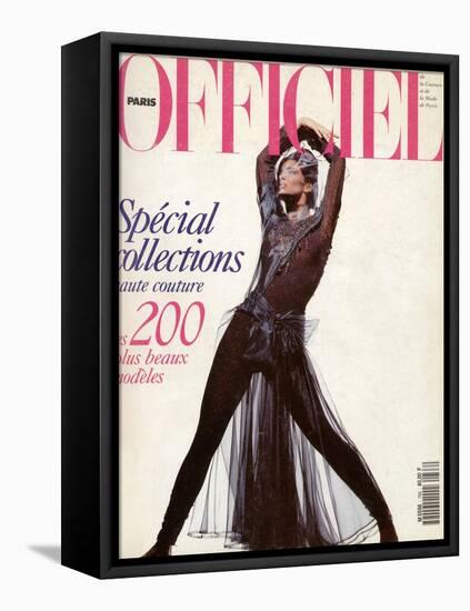 L'Officiel, March 1991 - Monica Bellucci-Peter Hônnemann-Framed Stretched Canvas