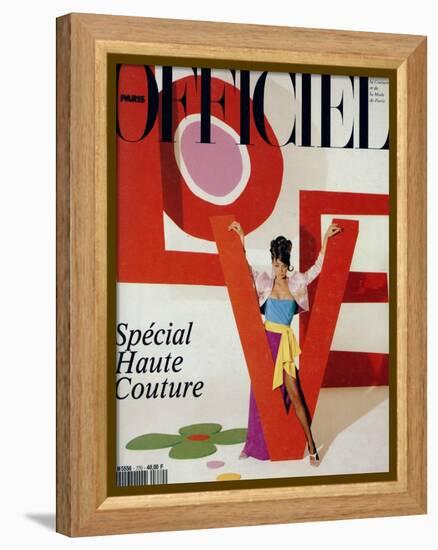 L'Officiel, March 1992 - Love, Le Mot Fétiche d'Yves Saint Laurent-Jonathan Lennard-Framed Stretched Canvas