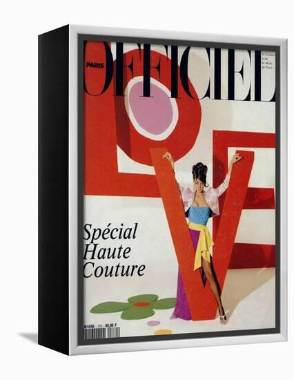 L'Officiel, March 1992 - Love, Le Mot Fétiche d'Yves Saint Laurent-Jonathan Lennard-Framed Stretched Canvas