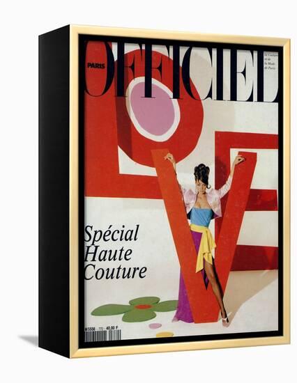 L'Officiel, March 1992 - Love, Le Mot Fétiche d'Yves Saint Laurent-Jonathan Lennard-Framed Stretched Canvas