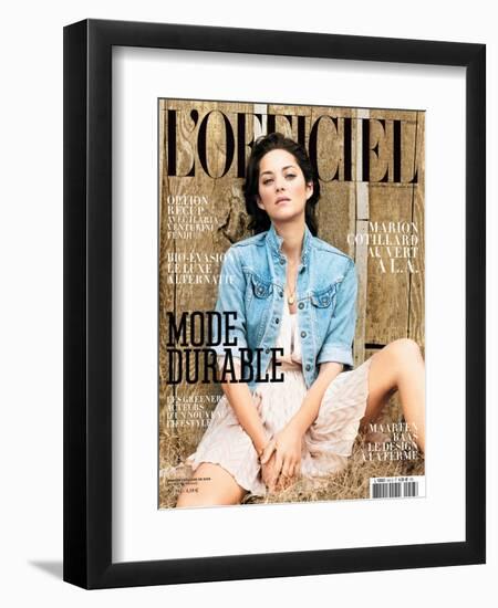 L'Officiel, March 2010 - Marion Cotillard Porte une Robe en Soie, Dior-Koto Bolofo-Framed Premium Giclee Print